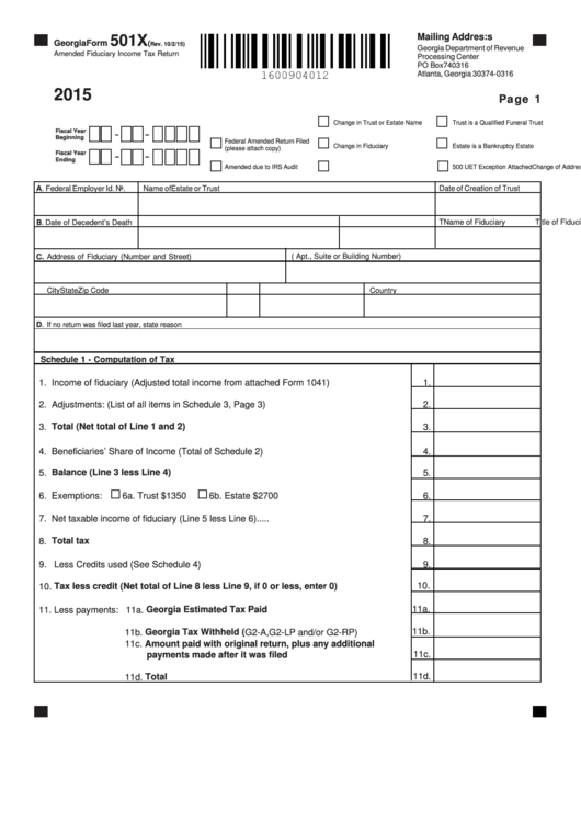 Printable Ga Income Tax Forms Printable Forms Free Online