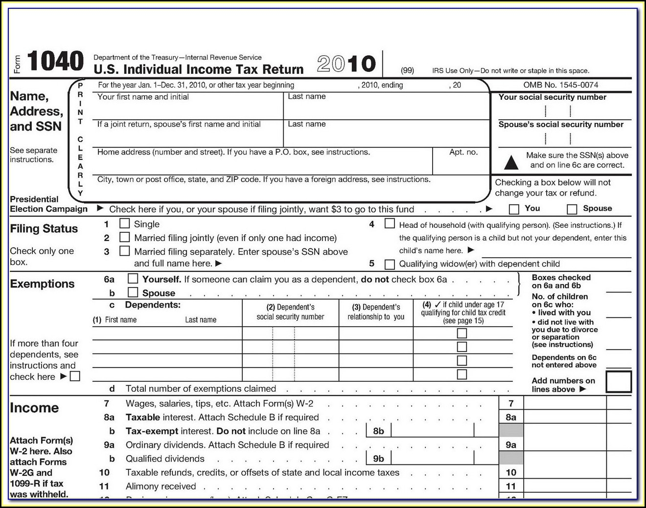Printable Income Tax Forms 1040ez Printable Forms Free Online