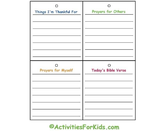 Printable Prayer Journal Pages For From ActivitiesForKids Prayer 