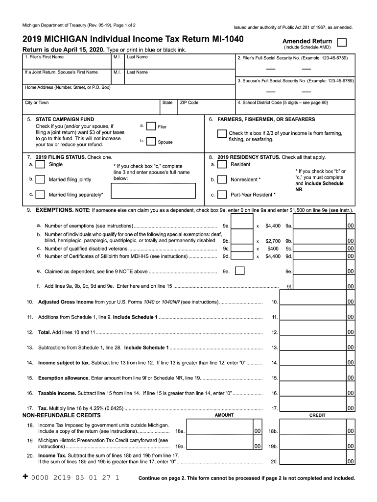 Printable State Of Michigan Tax Forms Printable Forms Free Online