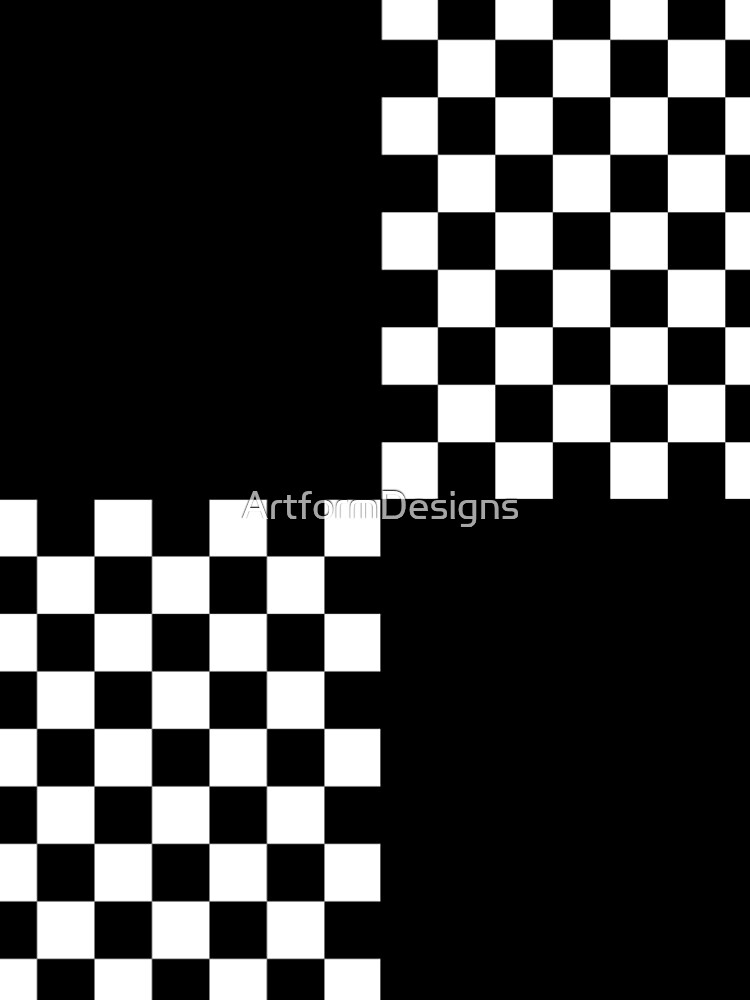  quot Quad Ska Black White Checked Pattern quot Graphic T Shirt Dress For Sale 