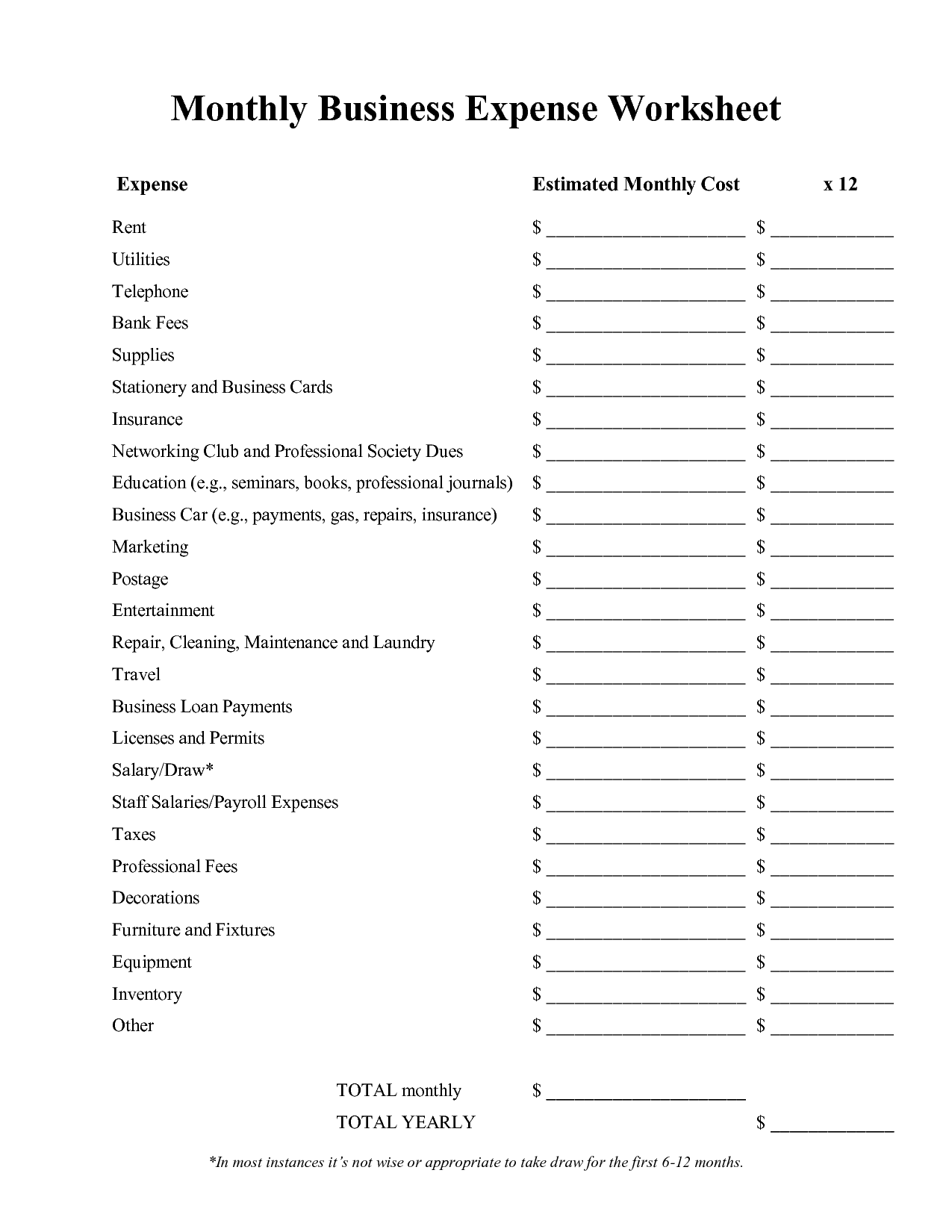 Rental Income And Expense Worksheet Excel