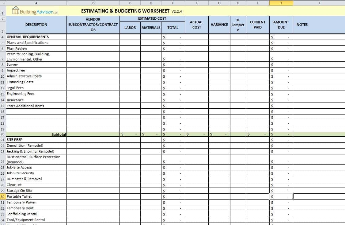 Rental Property Income And Expense Worksheet