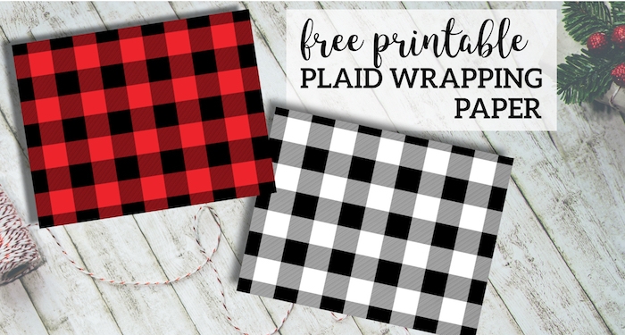Rustic Buffalo Plaid Wrapping Paper Free Printable Paper Trail Design