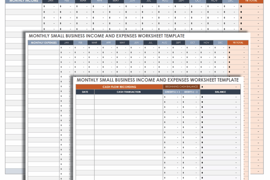 Small Business Income Statement Templates Smartsheet Worksheets Library