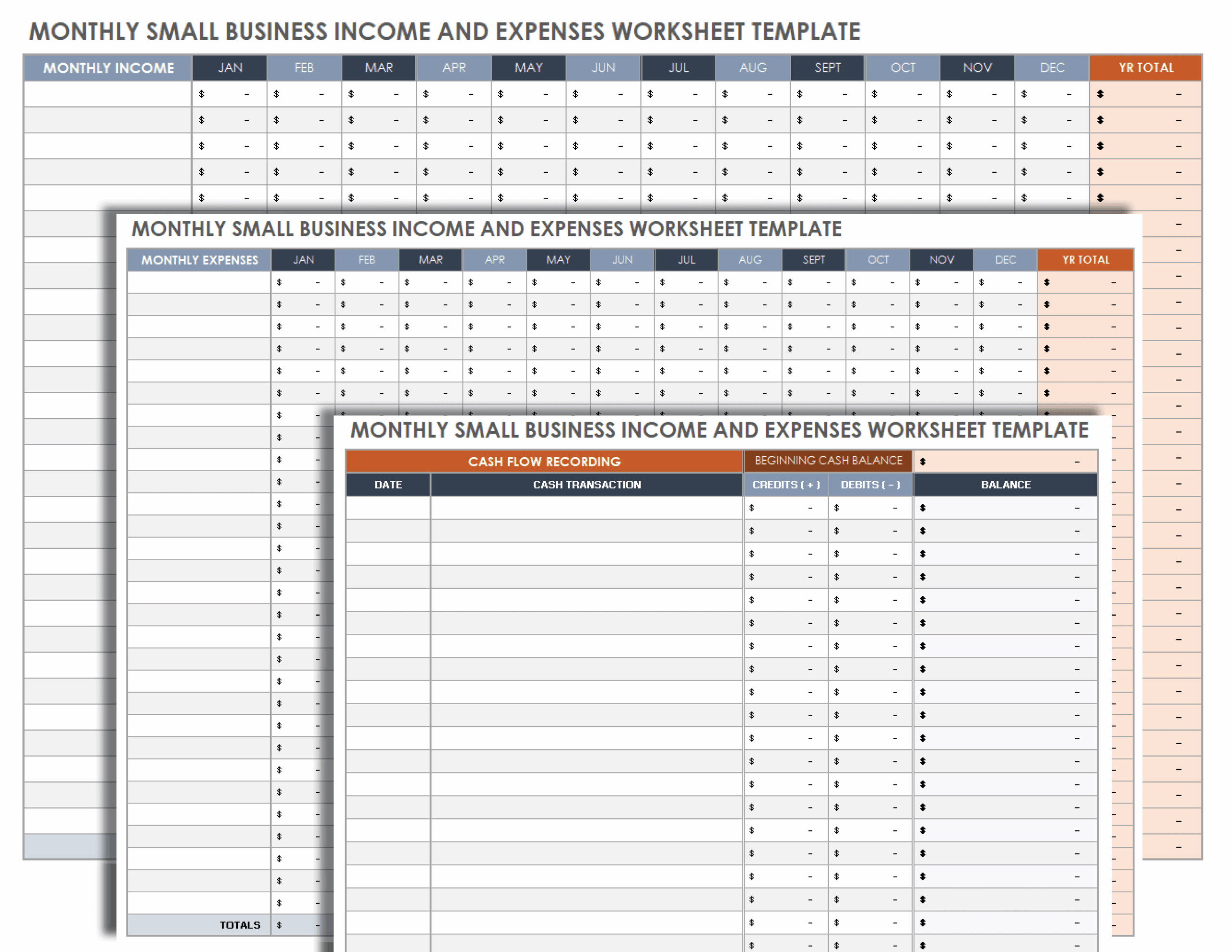 Small Business Income Statement Templates Smartsheet Worksheets Library