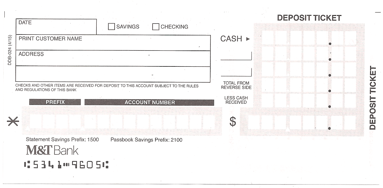 Td Bank Printable Deposit Slip Printable Word Searches