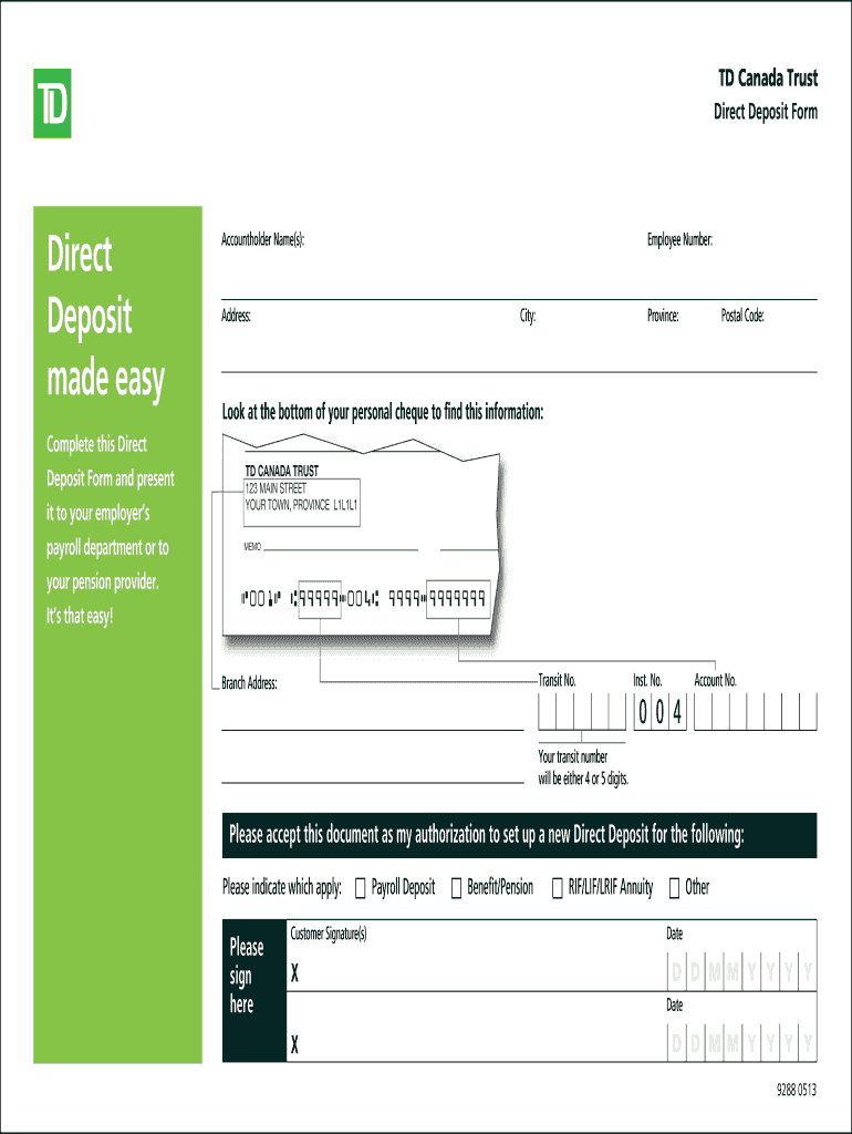Td Bank Printable Deposit Slip Printable Word Searches
