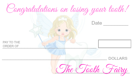 Tooth Fairy Check Or Money Free Printable Mom 4 Real
