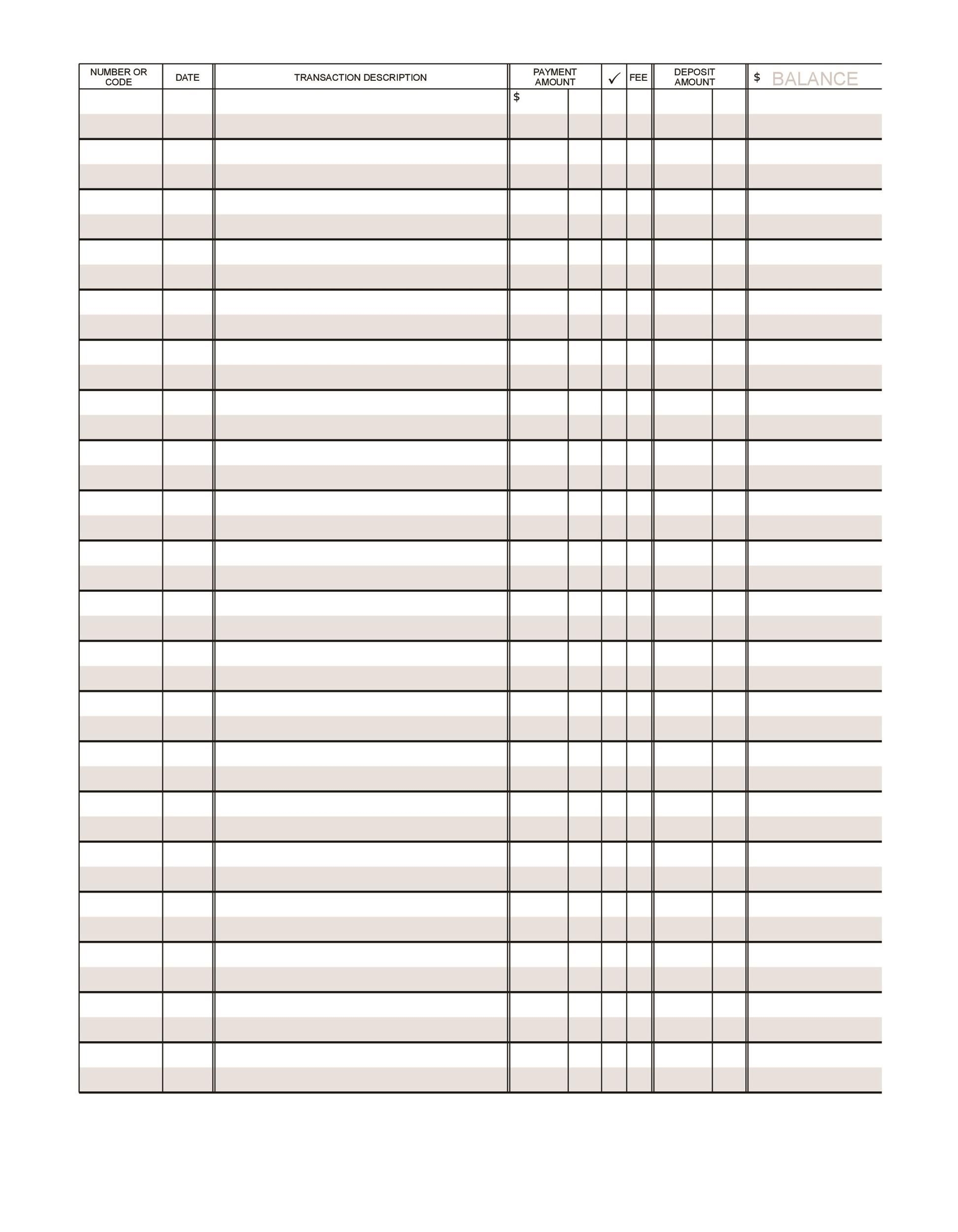 Transaction Register Printable Printable Word Searches