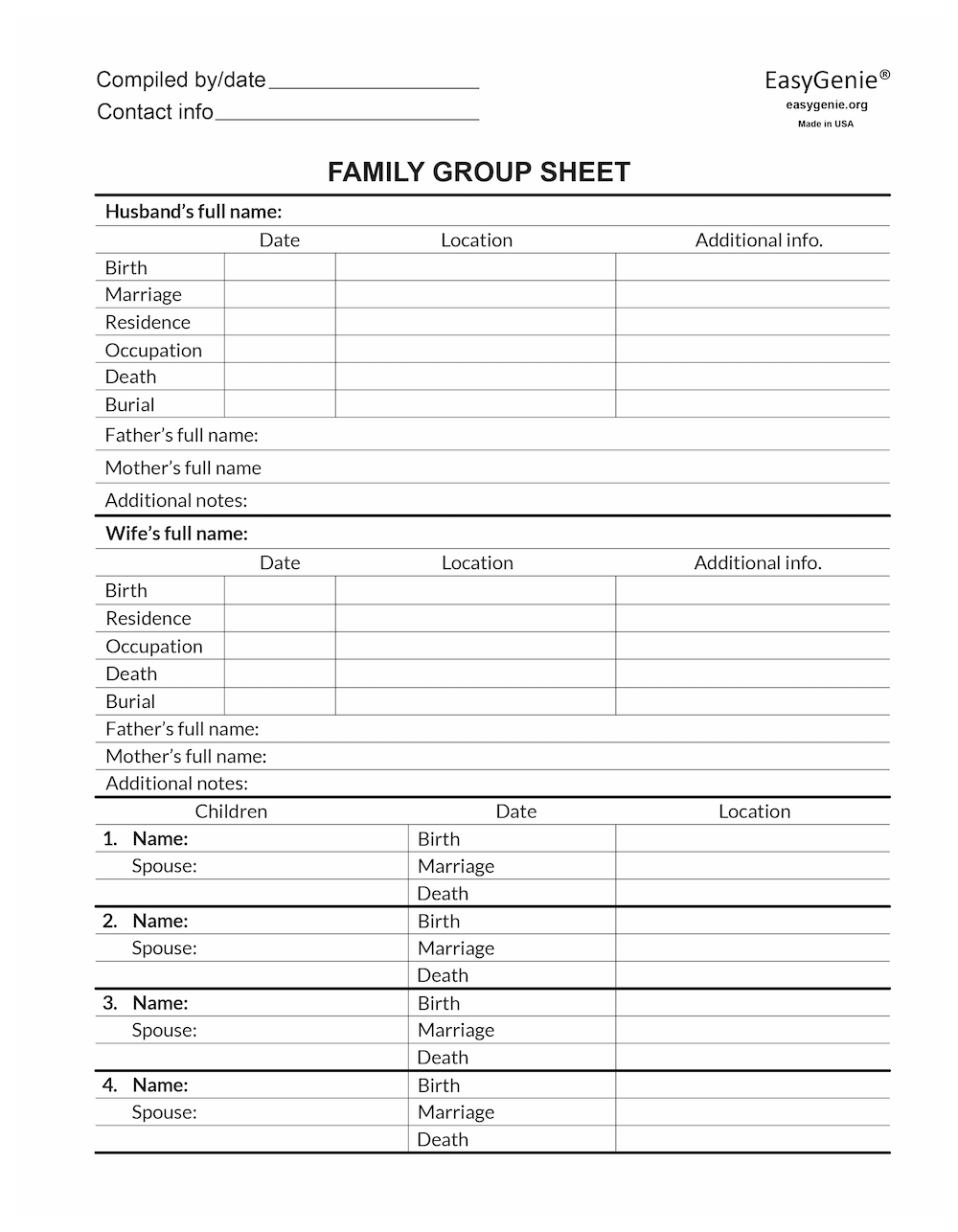 10 Places To Find The Free Genealogy Printables You Need 