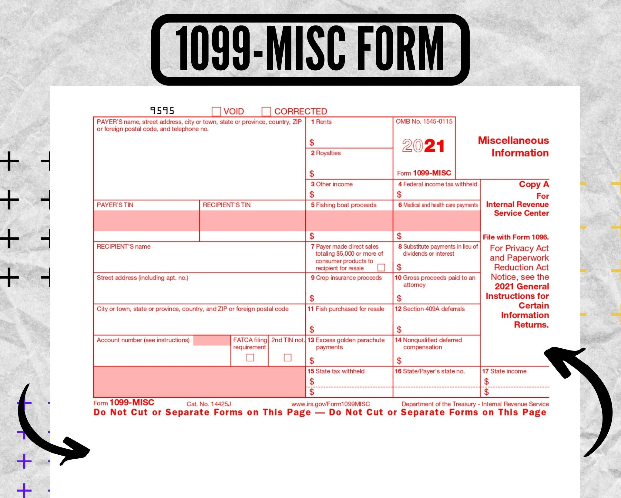1099 MISC Form 1099 misc 2020 1099 misc Form 2020 Printable 1099 Form Etsy UK