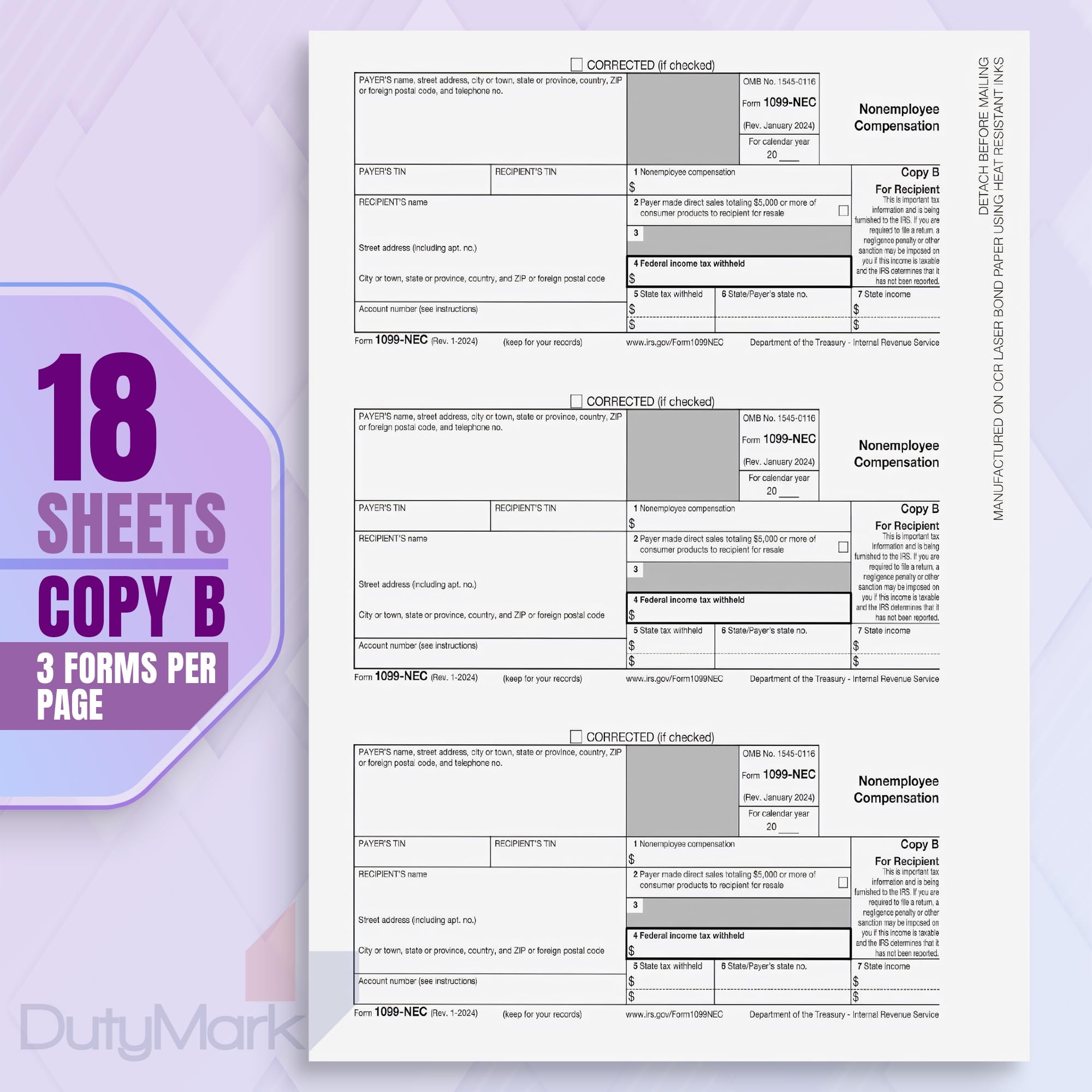 1099 Misc Forms 2024 With Envelopes For Quickbooks 2024 1099 NEC Tax Forms Kit 50 Pack With 1096 Transmittals IRS Approved 2023 1099 Nec Tax Forms Quickbooks
