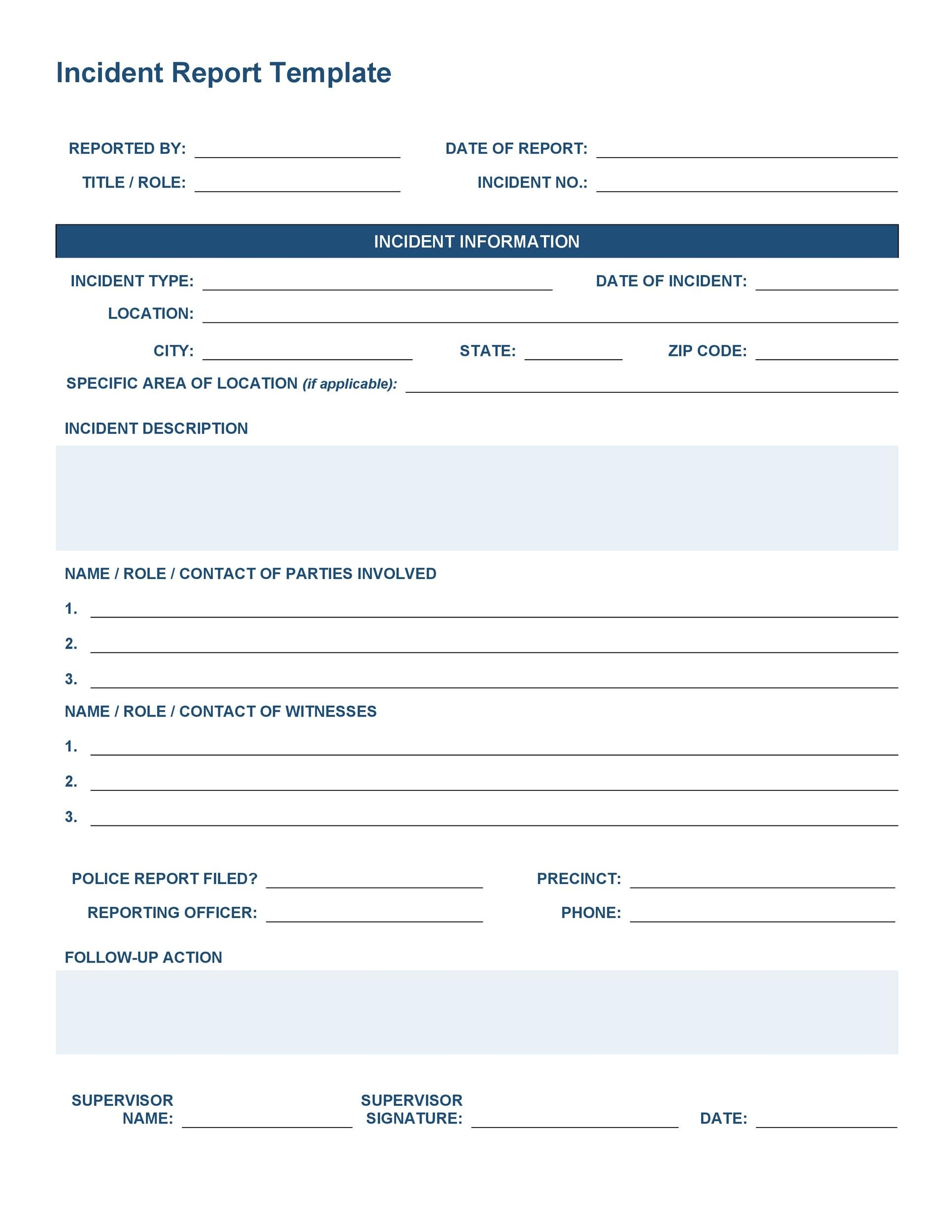 20 Police Report Template U0026 Examples Fake Real TemplateLab