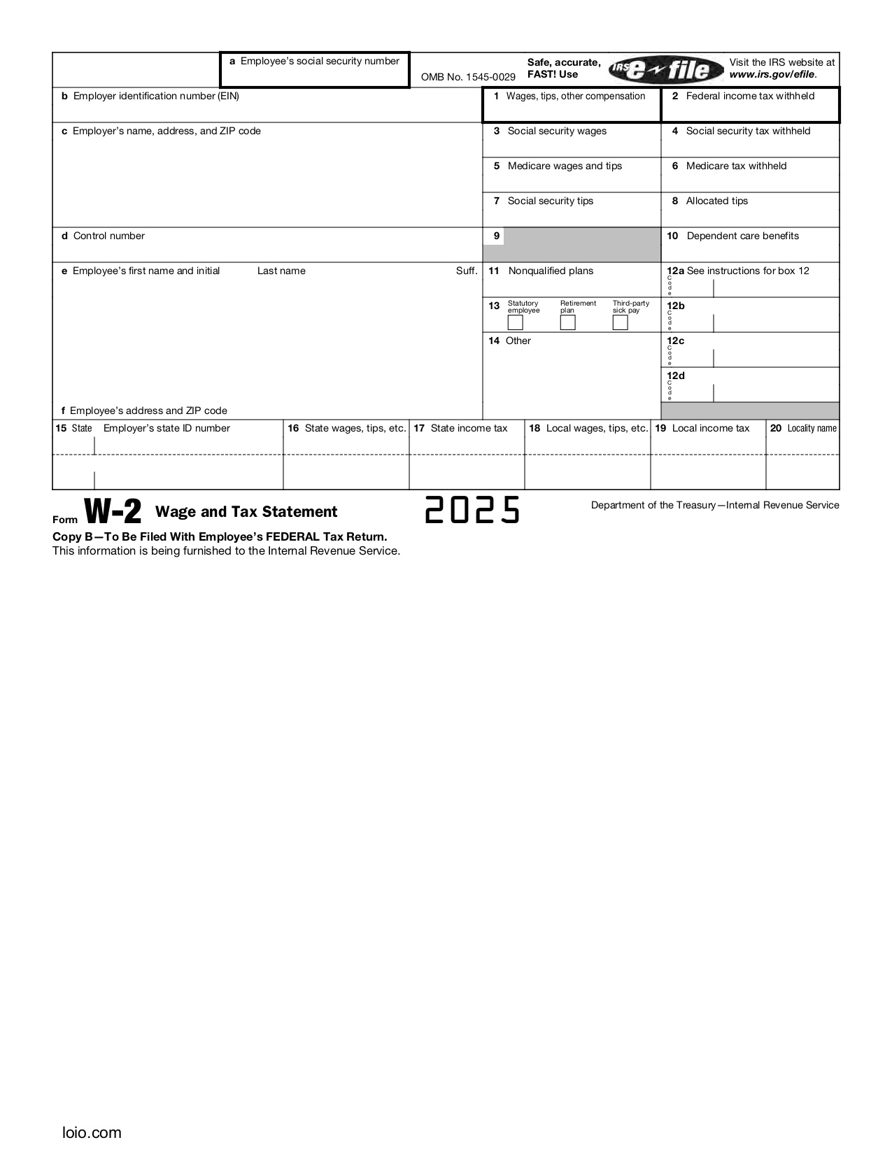 2025 IRS Form W 2 Download U0026 Fill Your Tax Document
