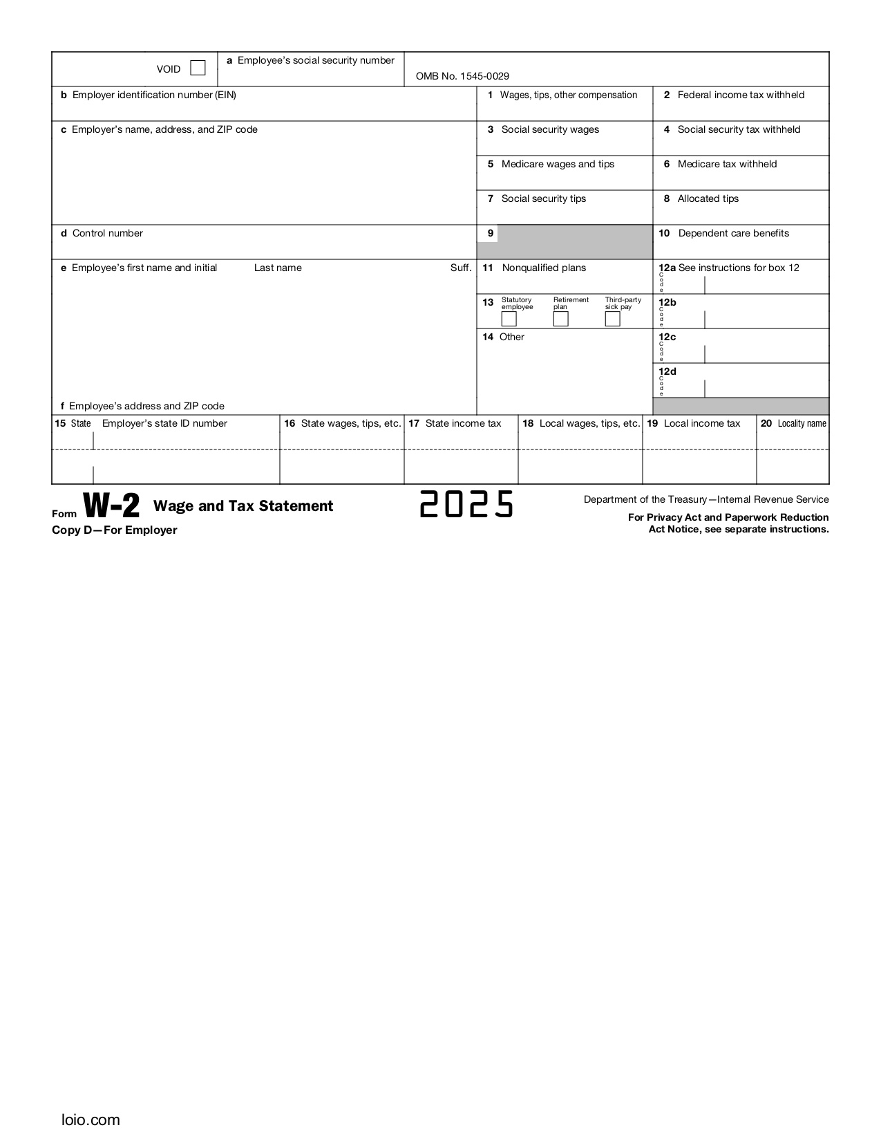 2025 IRS Form W 2 Download U0026 Fill Your Tax Document