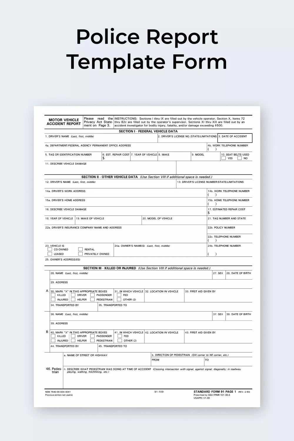 25 Best Police Report Templates For 2023 MasterBundles