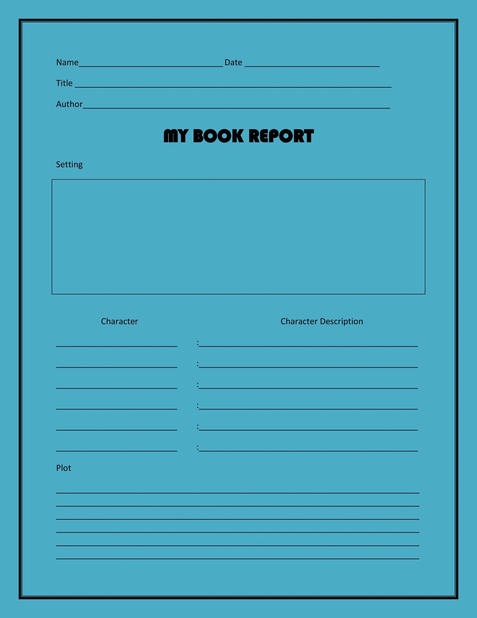 30 Book Report Templates U0026 Reading Worksheets 30 Book Report Templates U0026 Reading Worksheets