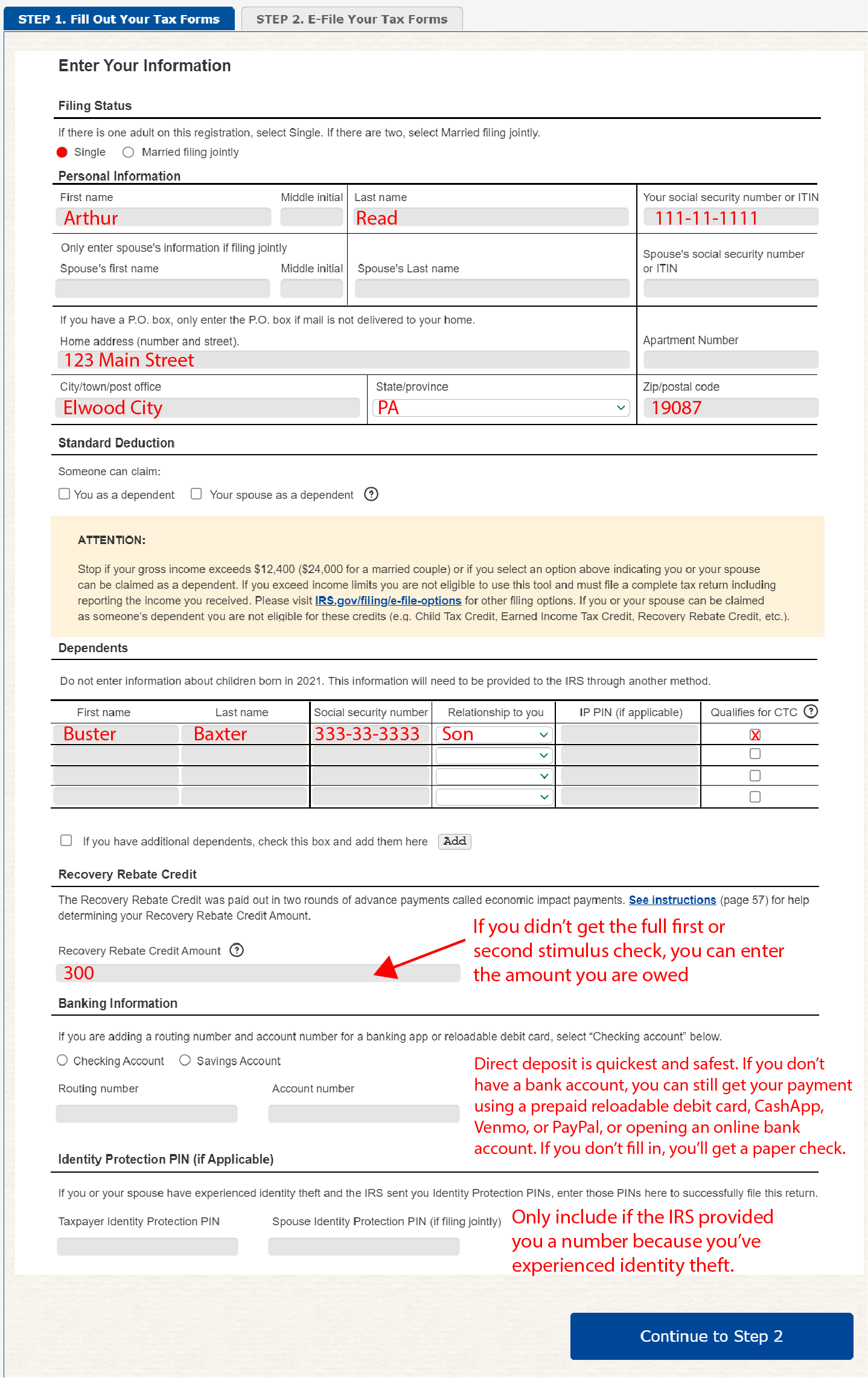 ARCHIVE How To Fill Out The IRS Non filer Form Get It Back ARCHIVE How To Fill Out The IRS Non filer Form Get It Back