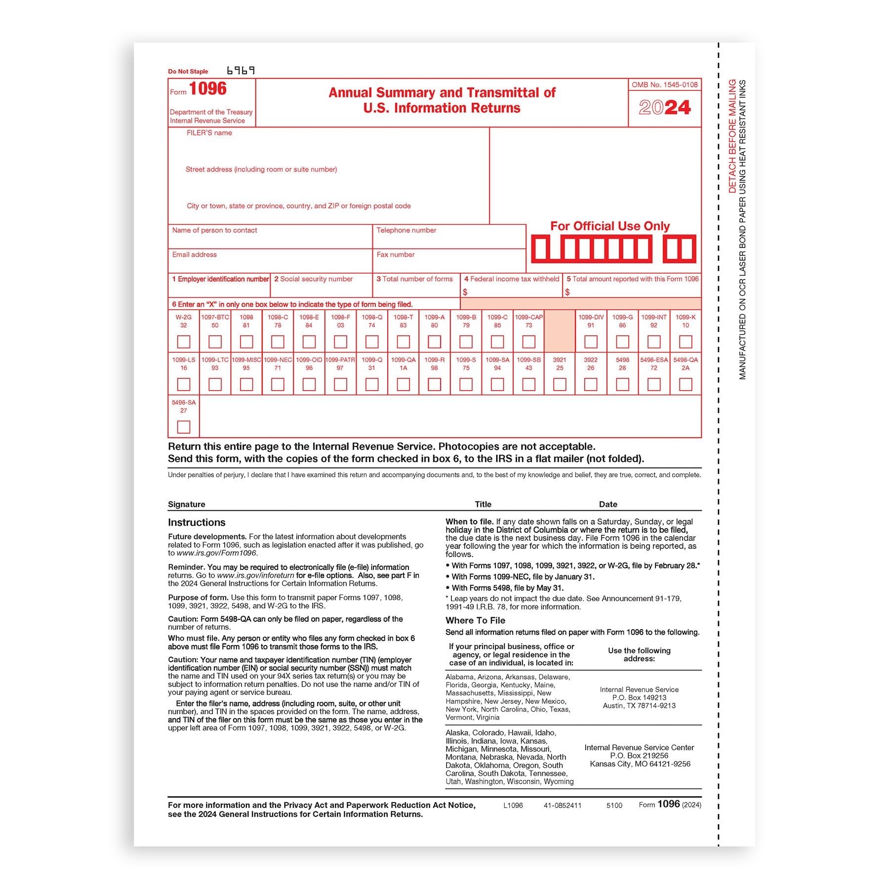 Blue Summit Supplies 1099 NEC 4 Part Tax Form Kit 2024 Intended For QuickBooks And Accounting Software 25 Pack Software And Envelopes NOT Included