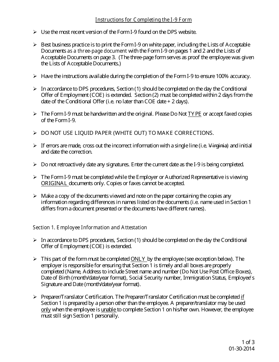 Download Instructions For USCIS Form I 9 Employment Eligibility Verification PDF Templateroller