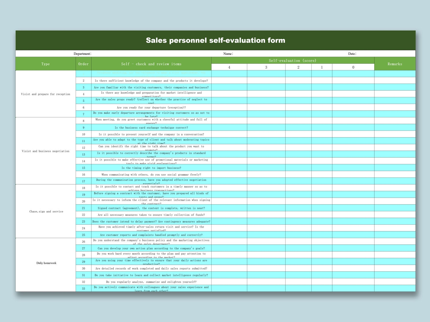 Downloadable Free Employee Evaluation Form Template Word WPS 