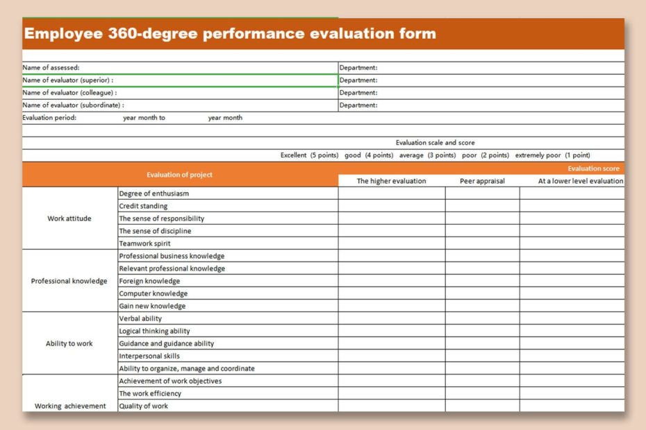 Downloadable Free Employee Evaluation Form Template Word WPS Office Academy