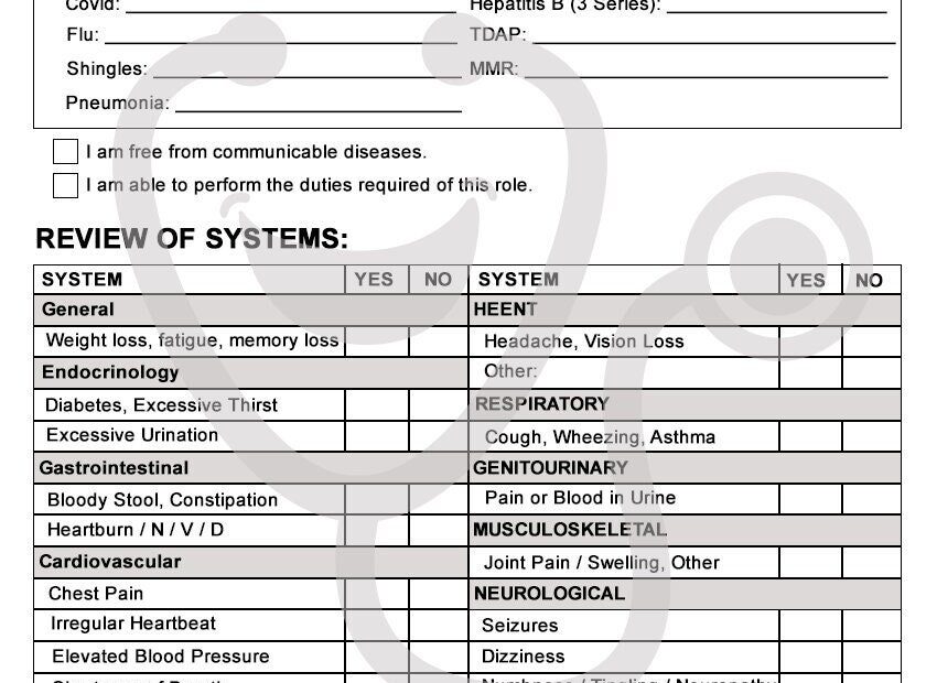 Employment Package Digital 2 Step TB Employment Physical And Interview Questions Vaccine Record For Nurses Etsy
