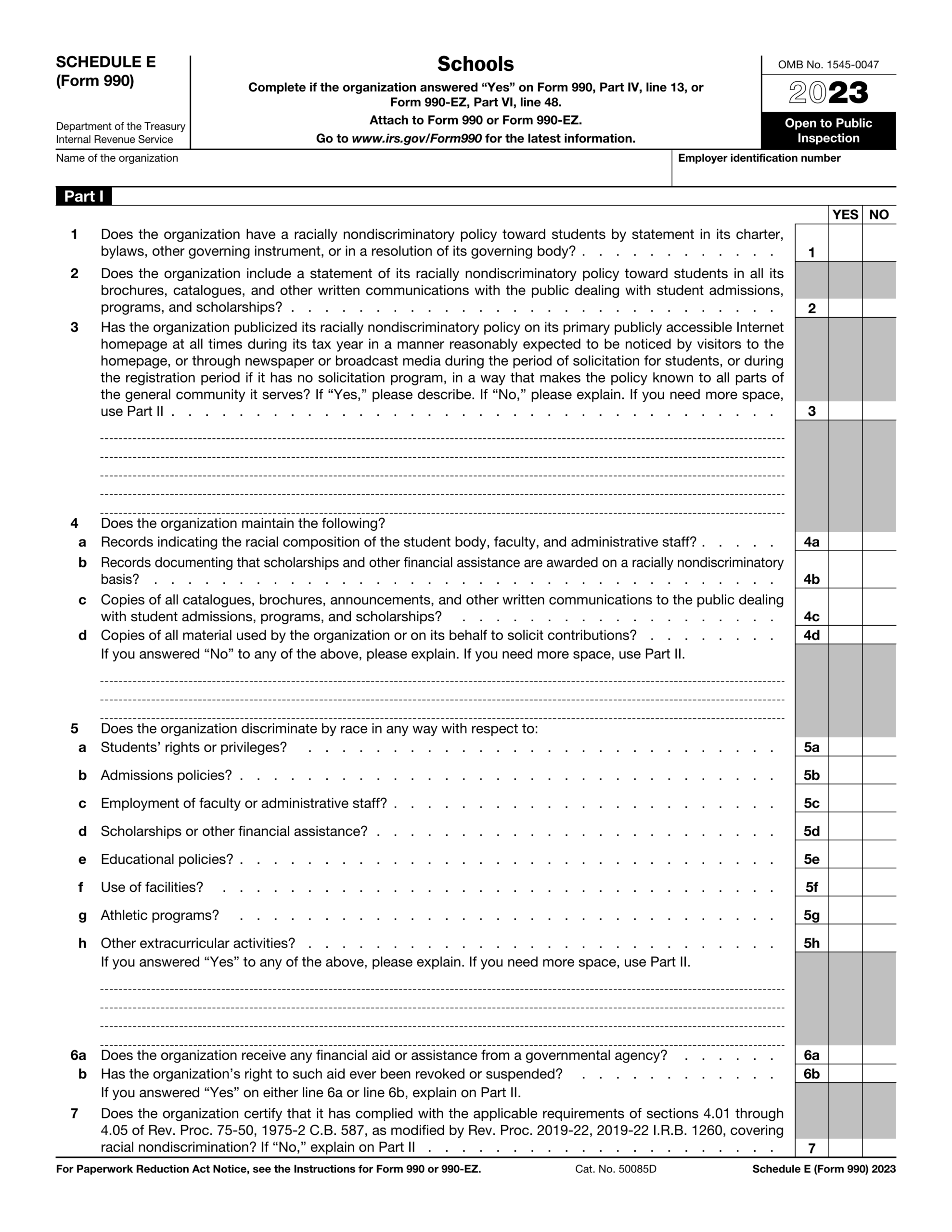 Fill Schedule E Form 990 2024 2025 Create Edit Forms Online