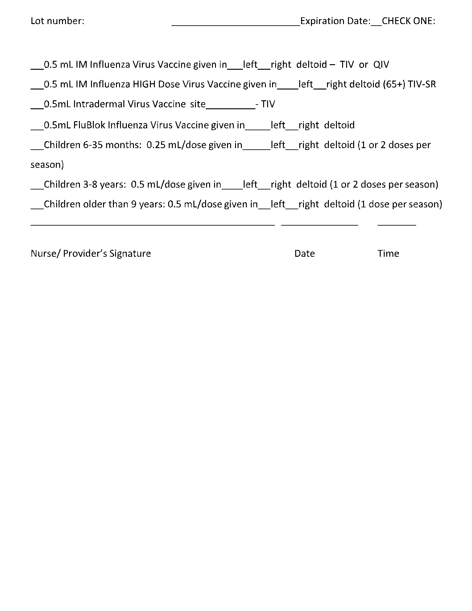 Flu Shot Influenza Vaccine Consent Form Template CocoSign