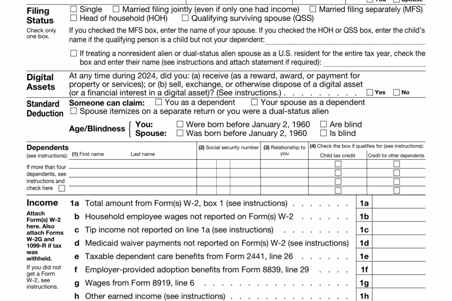Form 1040 SR 2024 2025 Fill Edit And Download PDF Guru