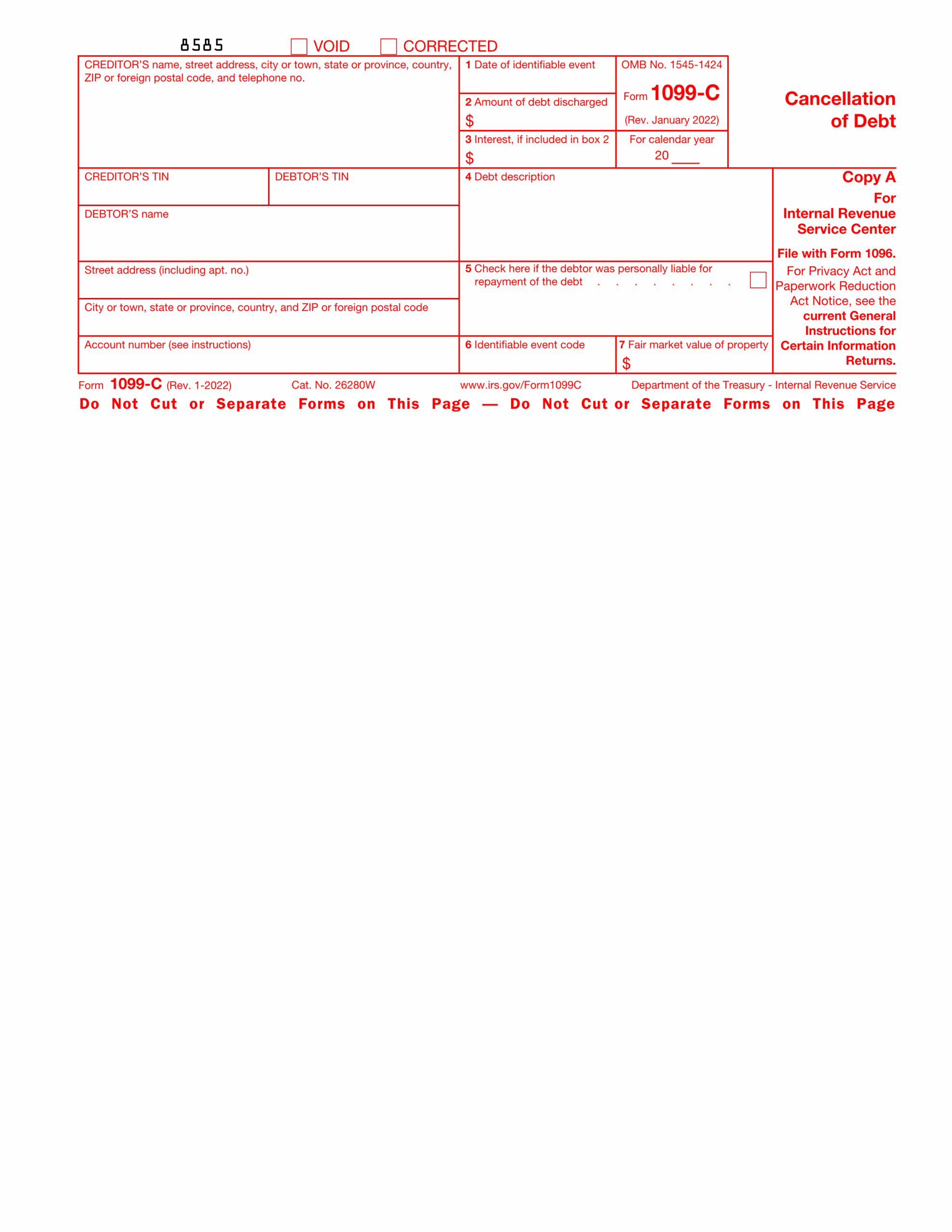 Form 1099 C 2024 2025 Fill Out U0026 Download Online PDF Guru