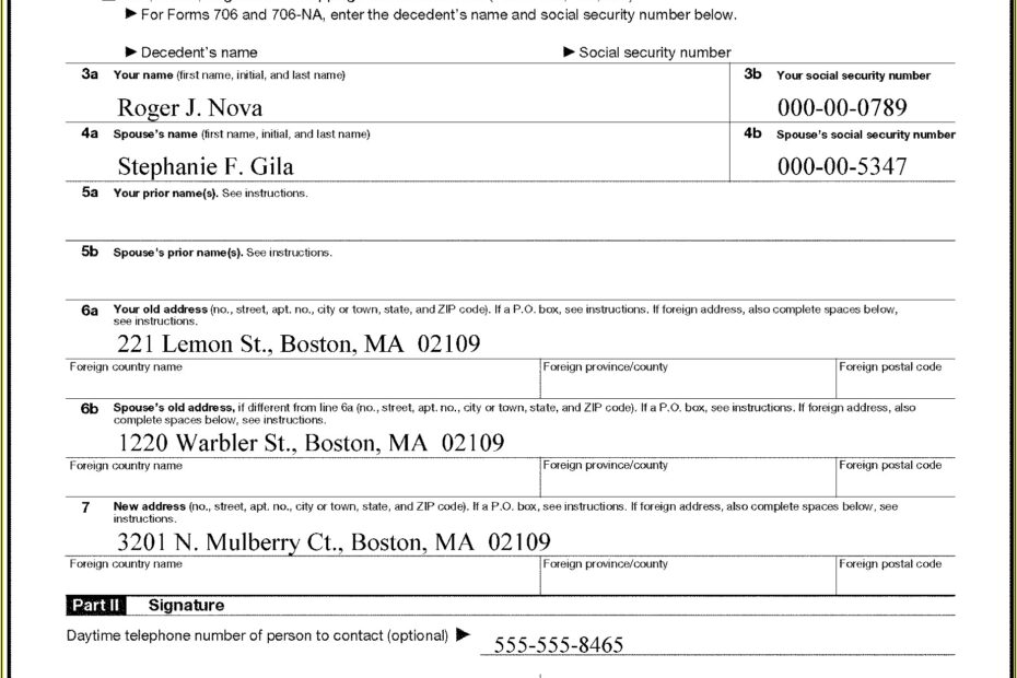 Form 8822 B