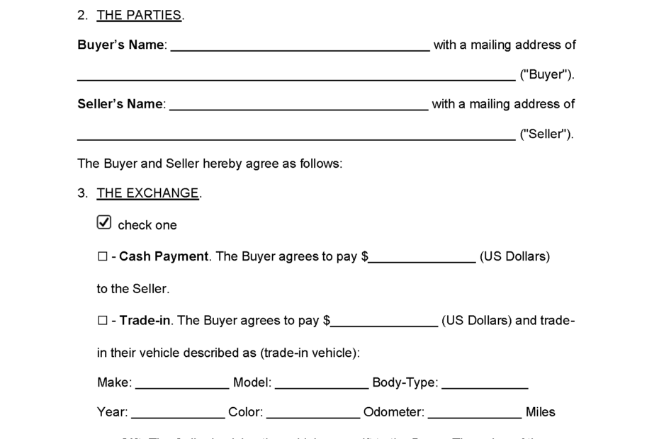 Free Bill Of Sale Forms 24 PDF Word EForms