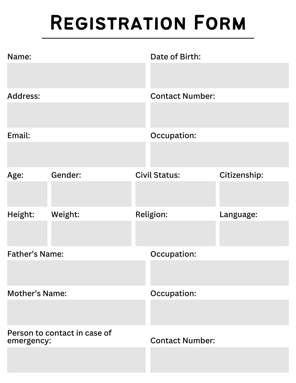 Free Form Document Templates To Customize And Print Canva