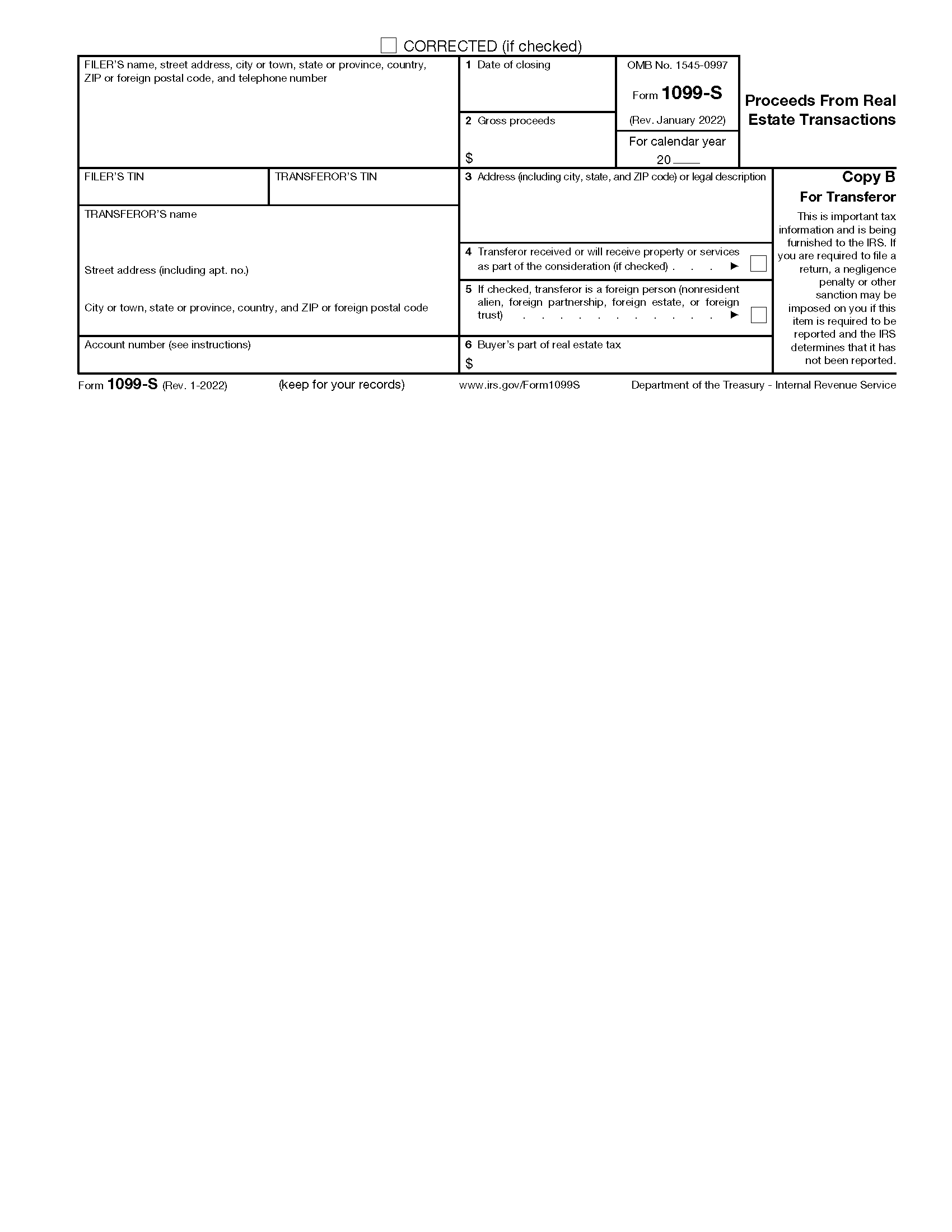 Free IRS 1099 Form PDF EForms