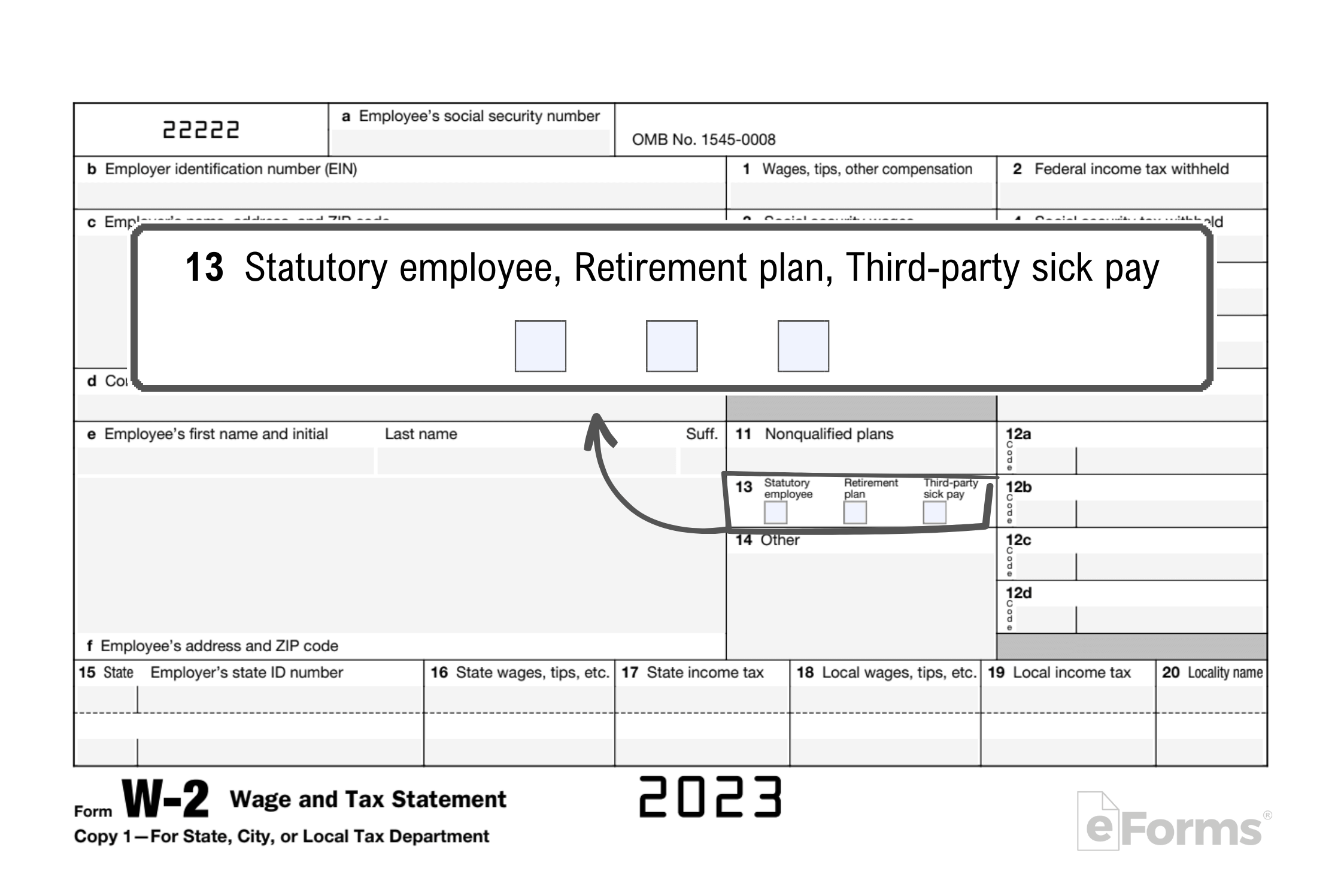 Free IRS Form W 2 Wage And Tax Statement PDF EForms