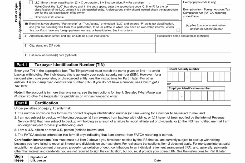 Free IRS Form W9 2025 PDF EForms