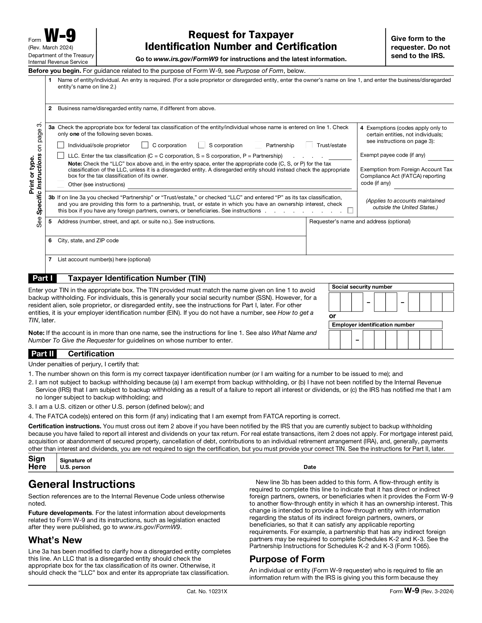 Free IRS Form W9 2025 PDF EForms Free IRS Form W9 2025 PDF EForms
