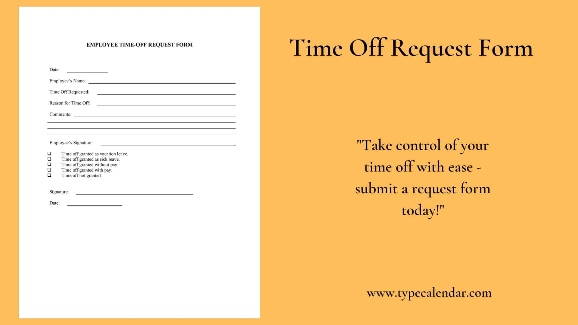 Free Printable Time Off Request Form Templates Word Excel Sample
