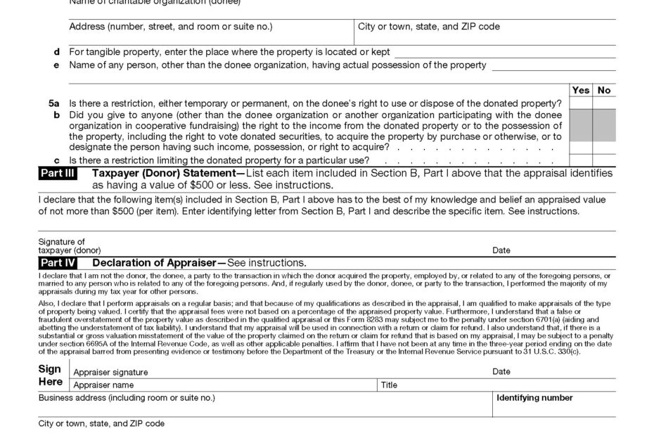 How To Complete IRS Form 8283