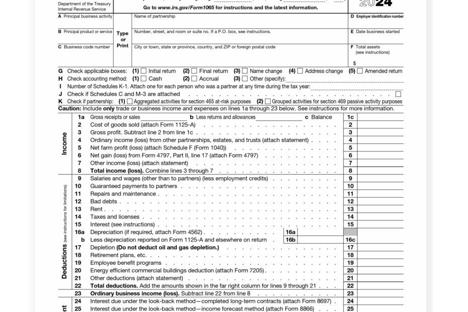 How To Fill Out IRS 1065 Form PDF 2024 2025 PDF Expert