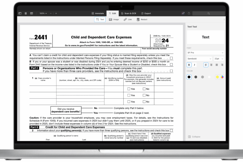 How To Fill Out IRS 2441 Form PDF 2024 2025 PDF Expert