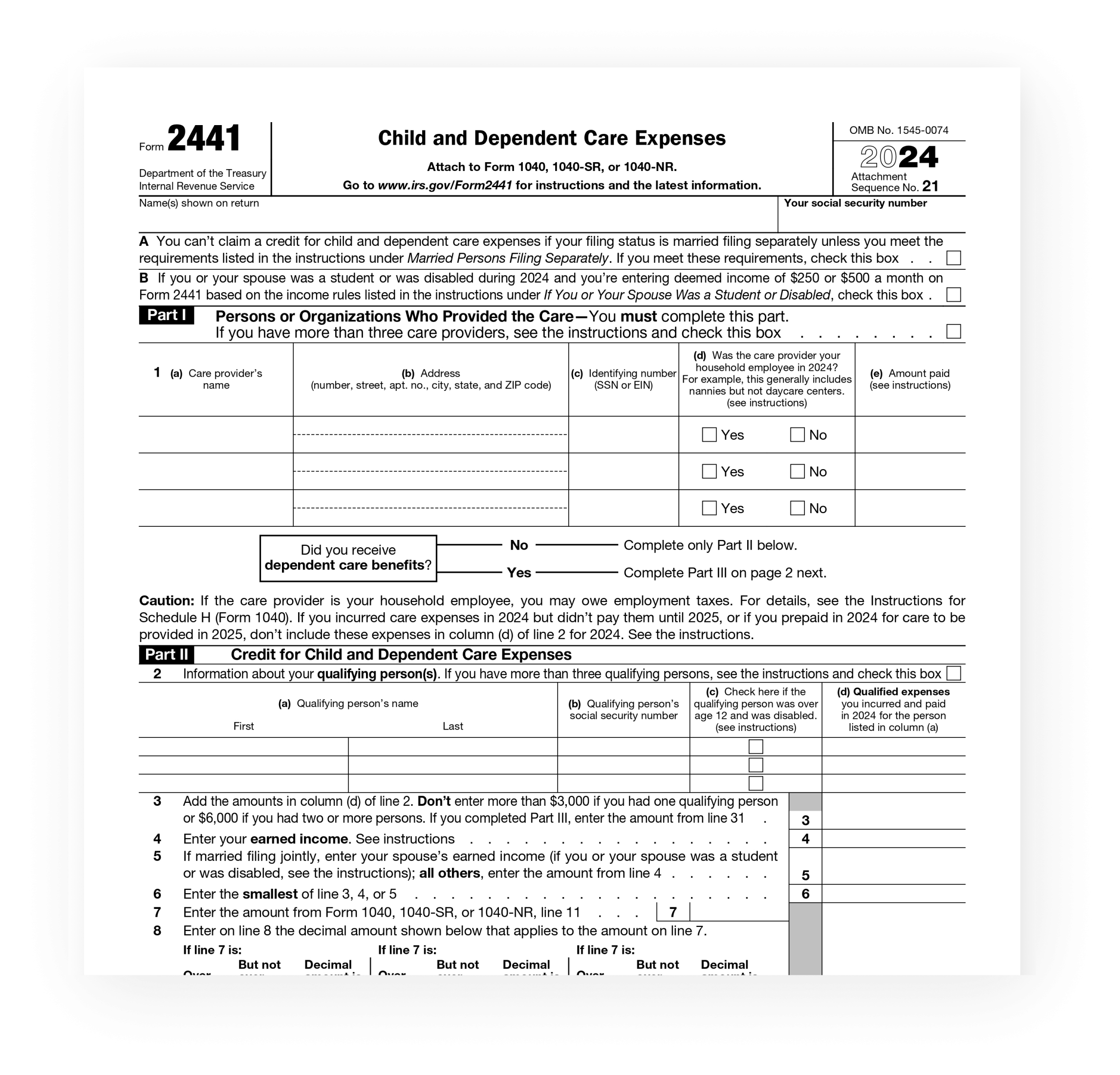 How To Fill Out IRS 2441 Form PDF 2024 2025 PDF Expert