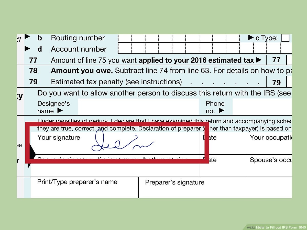 How To Fill Out IRS Form 1040 with Pictures WikiHow Worksheets Library