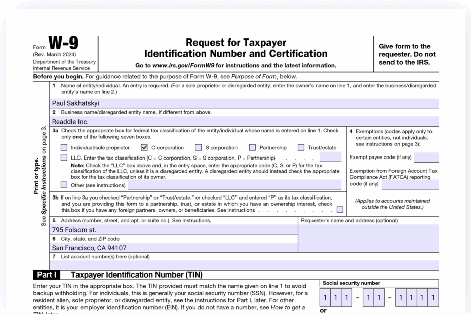 How To Fill Out IRS W9 Form 2024 2025 PDF PDF Expert