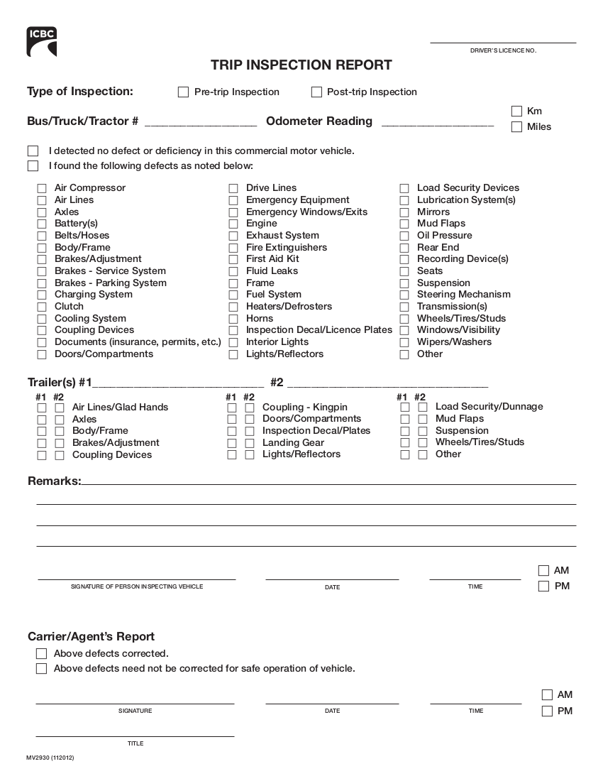 How To Fill Out The CDL Pre trip Inspection Form Smart Drive Test