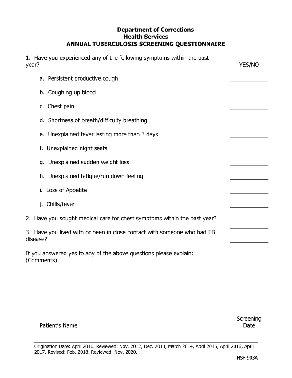 Iowa Annual Tuberculosis Screening Questionnaire Fill Out Sign Online And Download PDF Templateroller