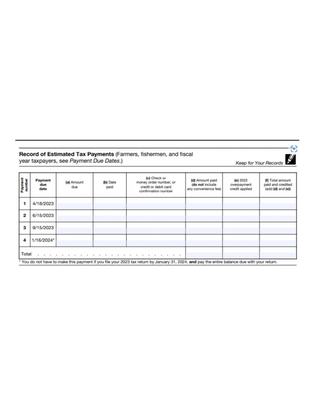 IRS Form 1040 ES Fill Out Printable PDF Forms Online Worksheets Library