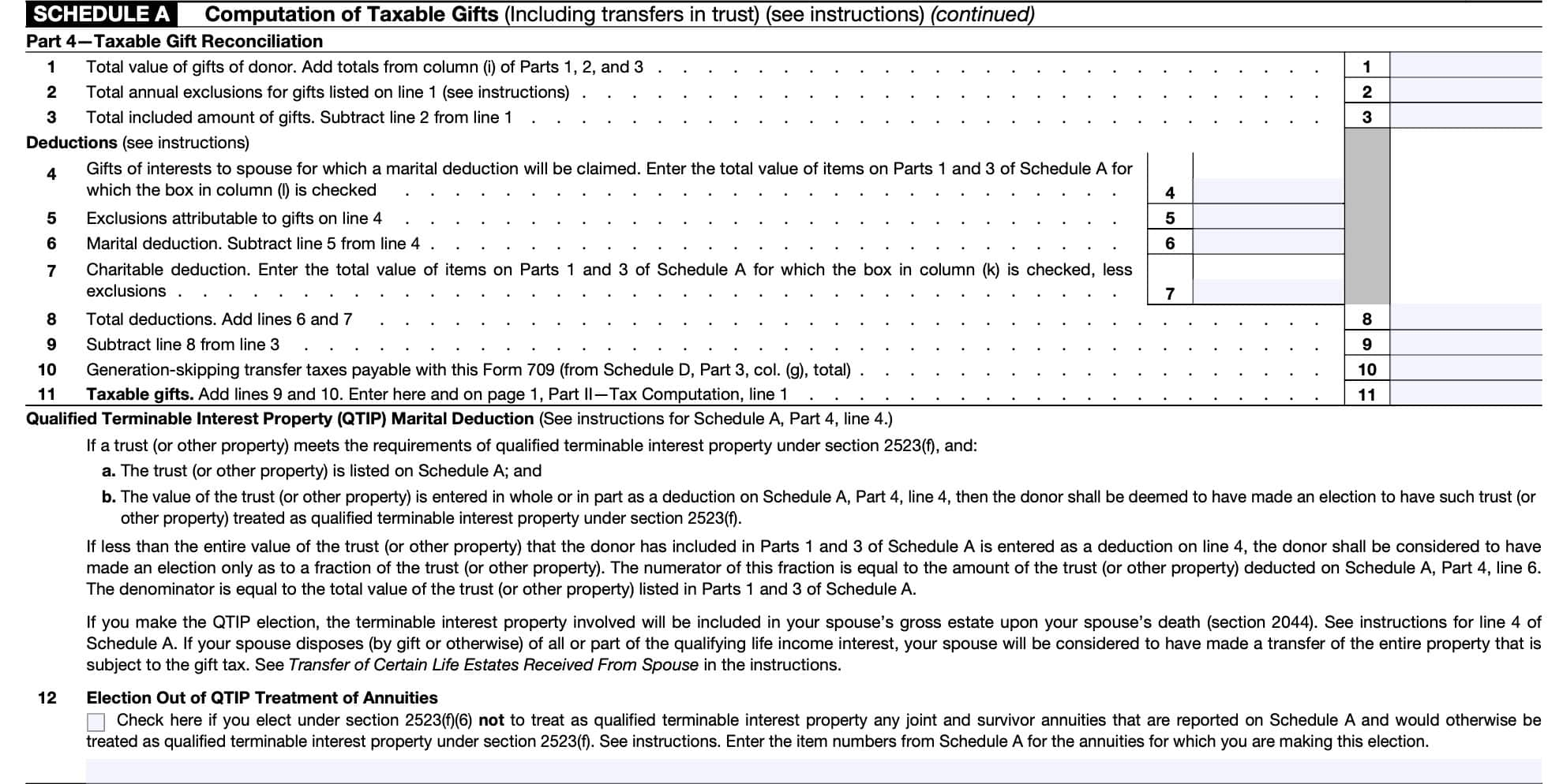 IRS Form 709 Instructions IRS Form 709 Instructions